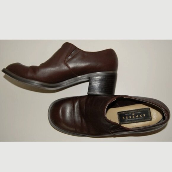 Express St. Michel Genuine Leather Shoes, Women Size US 8.5, Brown - Picture 2 of 13